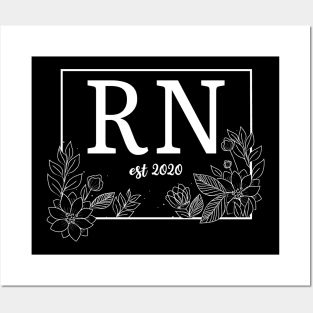 RN regisered nurse 2020 est 2020,nurse graduation gift for nurse Posters and Art